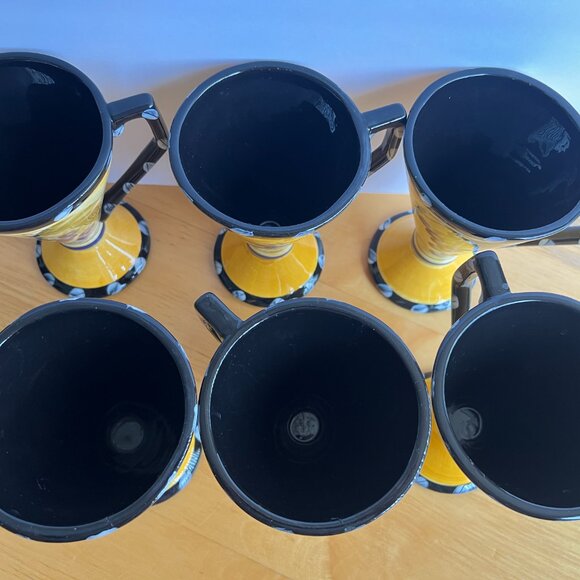 Carrie Olsen Garrand Design Bacchus Feastware Set of 6 Mugs Coffee/Tea Ceramic - Picture 4 of 7